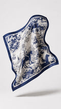 Horse field - Navy Silk