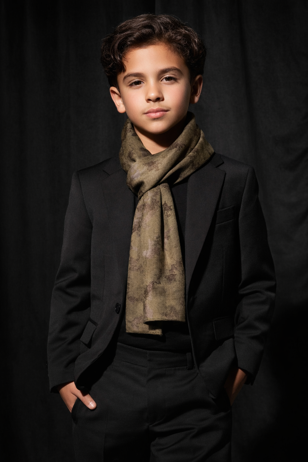 Riviera Junior — Kids Olive Scarf
