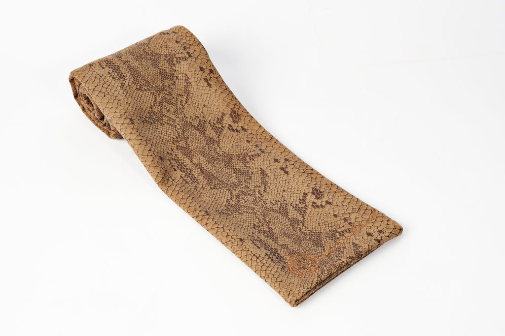 Little Sauvage — Kids Beige Snake Scarf