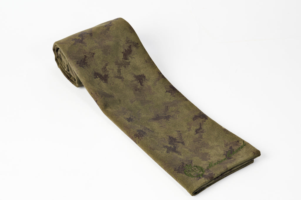 Riviera Crest — Olive Green Scarf