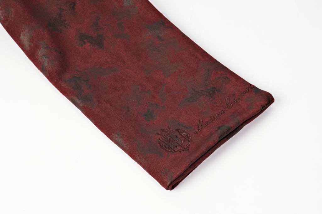 Velours After Dark — Burgundy Scarf