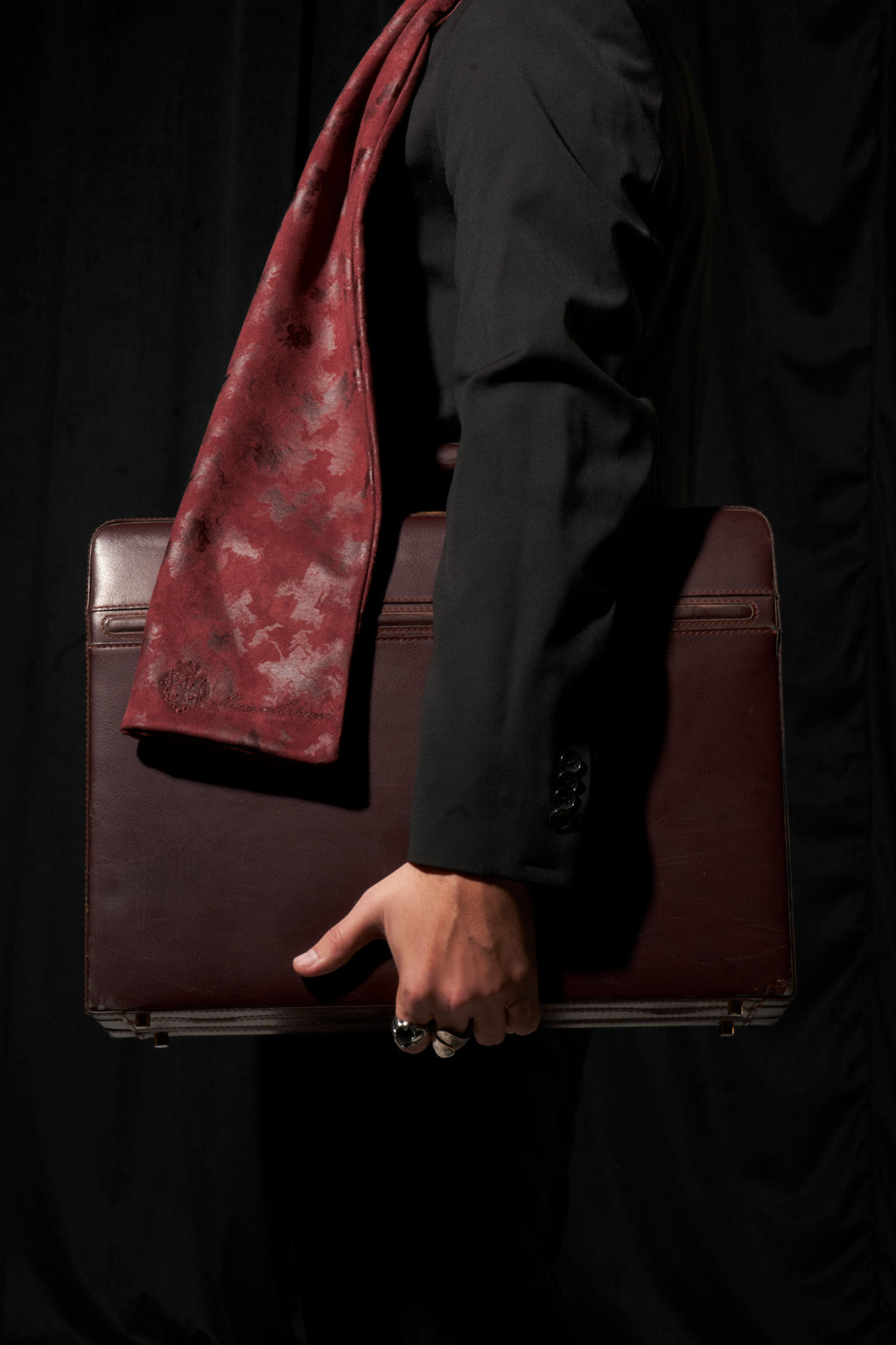 Velours After Dark — Burgundy Scarf